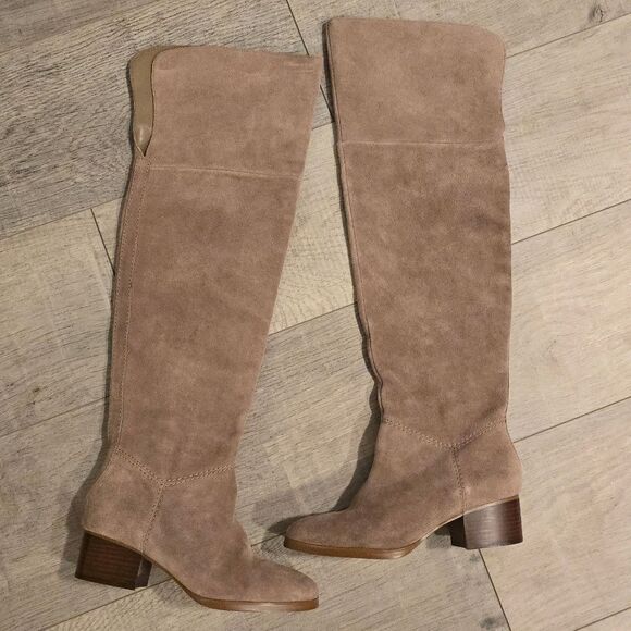 BP Over The Knee Genuine Tan Suede Boots 7 Hensley - Picture 8 of 8